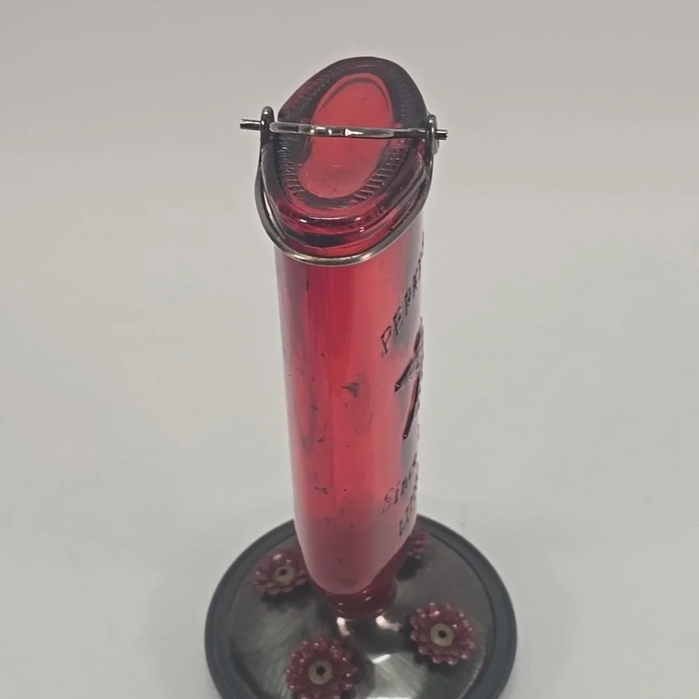 Perky Pet Hummingbird Feeder Nectar Garden Antique Decorative Glass 16oz Red